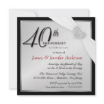 Elegant 40th Annniversary Party Invitations