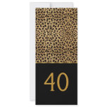Elegant 40th Leopard Elegant Birthday Party invitations