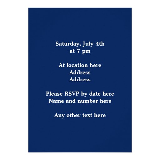 Elegant 4th of July party damask 5x7 party Invitations