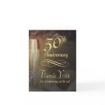 Elegant 50th Anniversary Thank You Cards - Vintage