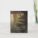 Elegant 50th Anniversary Thank You Cards - Vintage card
