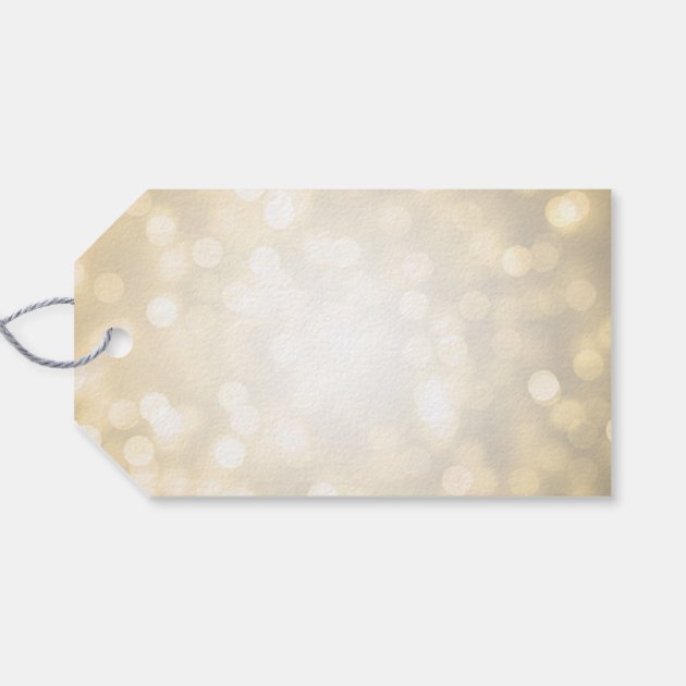 Elegant 50th Birthday Party Gold Glitter Lights Pack Of Gift Tags