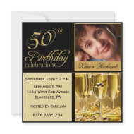 Elegant 50th Birthday Party Invitations invitation