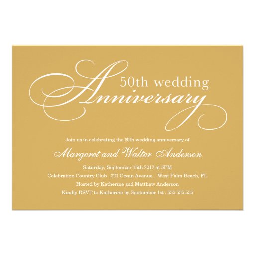 ELEGANT 50TH | WEDDING ANNIVERSARY INVITATION