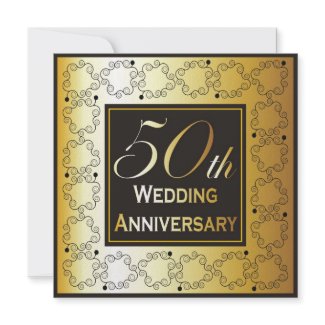 Elegant 50th Wedding Anniversary Invitations invitation