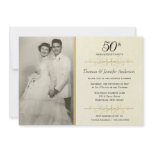 Elegant 50th Wedding Anniversary Party Invitations