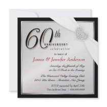 Elegant 60th Annniversary Party Invitations