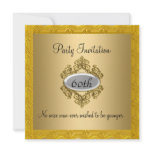 Elegant 60th birthday Gold Invitation