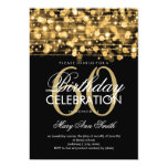 Elegant 60th Birthday Party Sparkles Gold Personalized Invitations