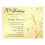 Elegant 70th Birthday Surprise Party Invitations