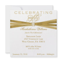 Elegant 80th Birthday Party Invitations