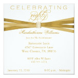 Elegant 80th Birthday Party Invitations
