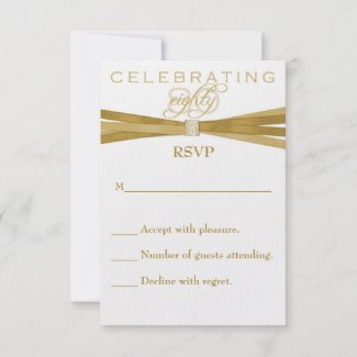 60th Birthday Party Invitations on Elegant 80th Birthday Party Invitations Rsvp Card Invitation