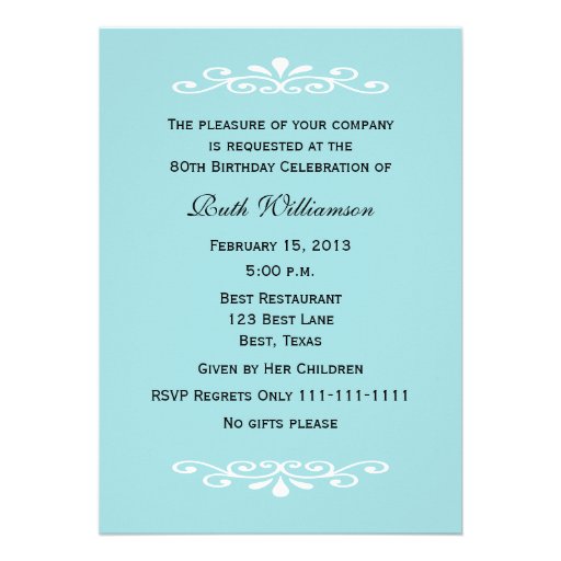 Elegant 80th Birthday Photo Invitation