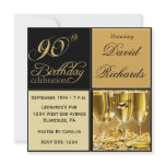 Elegant 90th Birthday Party Invitations