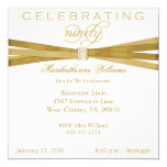 Elegant 90th Birthday Party Invitations