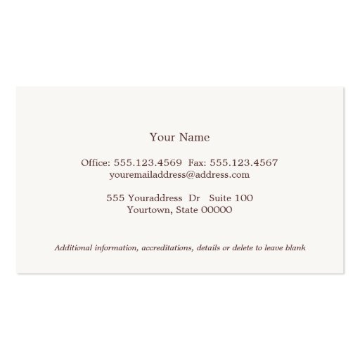 Elegant Accountant Plaque Style Light Blue Business Card (back side)