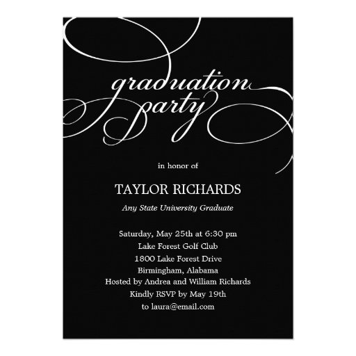 Elegant Affair Graduation Party Invitation