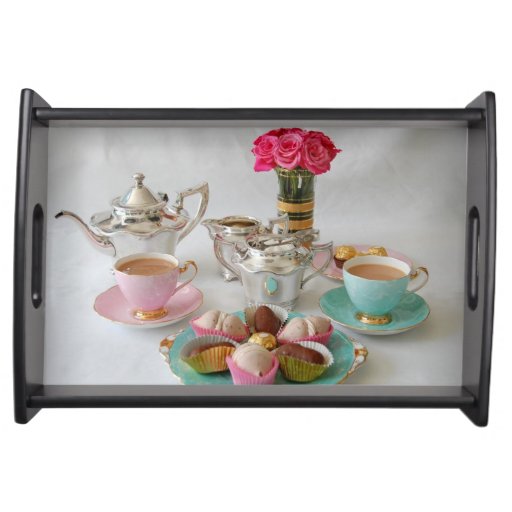 Elegant Afternoon Tea Tray Service Tray Zazzle