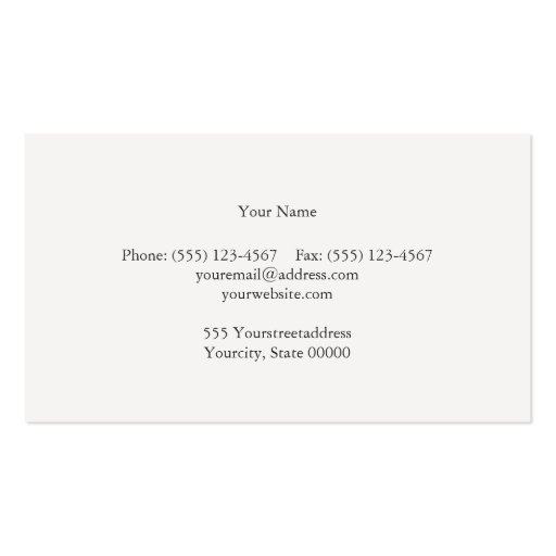 Elegant and Classic Gray Professional Consultant Business Card (back side)