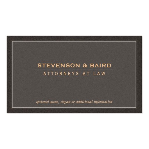 Elegant and Classic Gray Professional Consultant Business Card (front side)