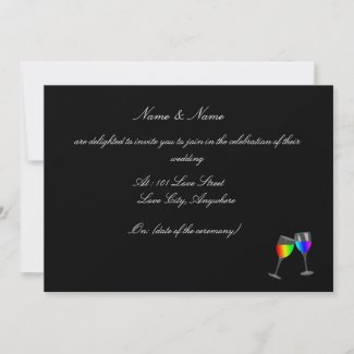 Elegant and Classy Gay Wedding Invitation invitation