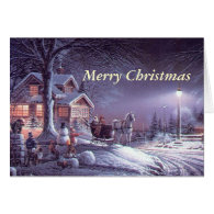 Elegant and delightful vintage Christmas holiday Card