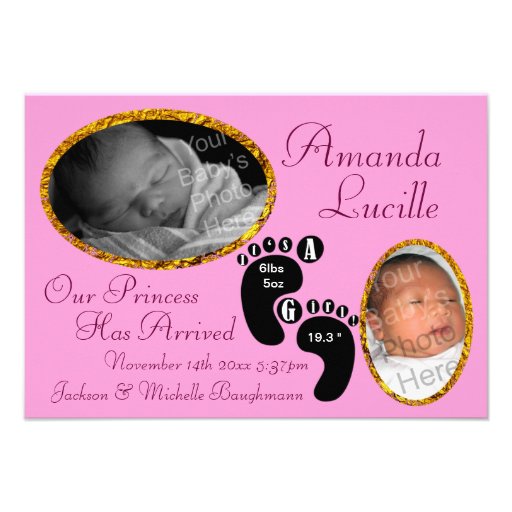 Elegant and Fun Birth Announcement
