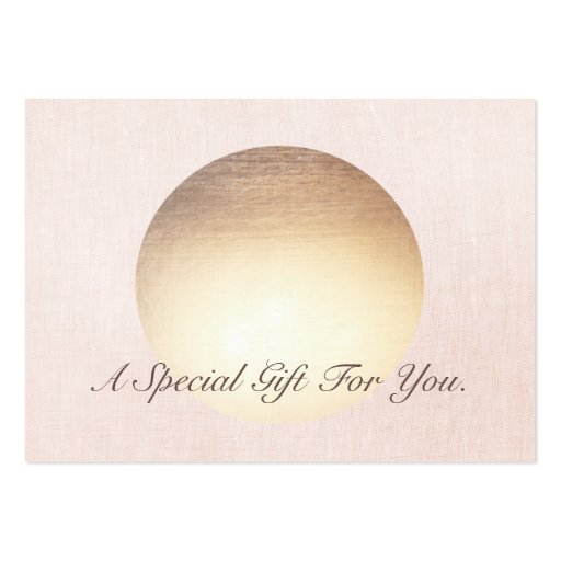Elegant and Modern Gold Moon Gift Certificate Business Card Templates (front side)
