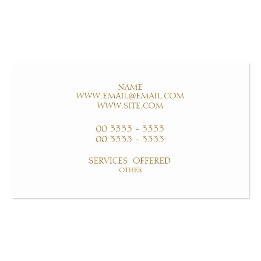 Elegant and Modern (Golden) Business Card Templates (back side)