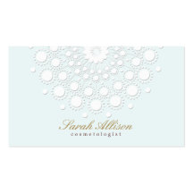 Elegant and Simple Cosmetologist Light Blue Business Card Template