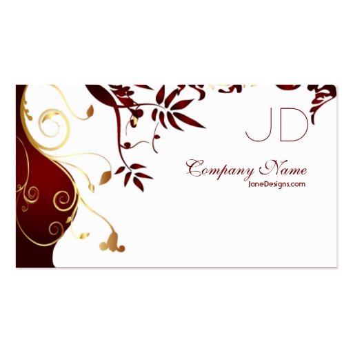 Elegant and Simple Interior Design Business Cards (front side)