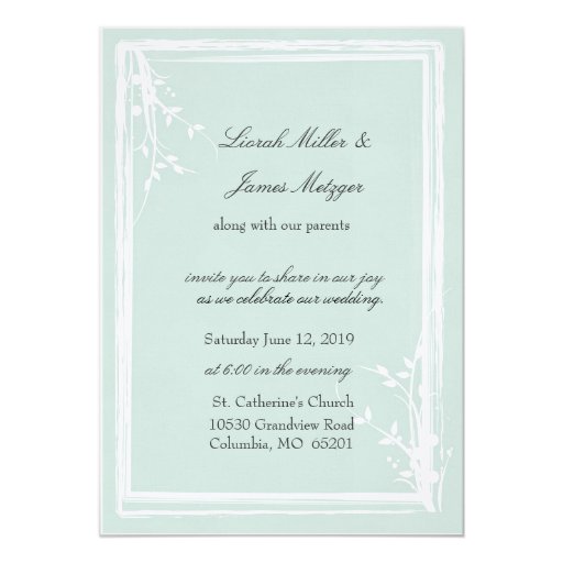 Elegant and Simple Mint Green Card Zazzle