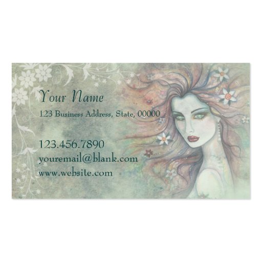 Elegant and Unique Cosmetologist Makeup Artist Business Card Template (back side)