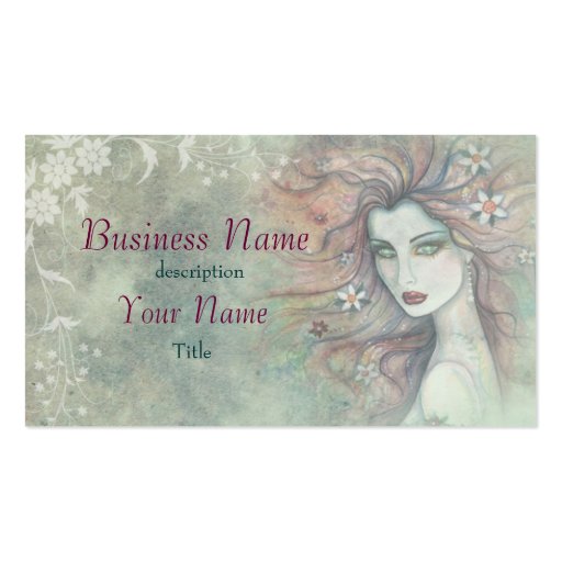 Elegant and Unique Cosmetologist Makeup Artist Business Card Template (front side)