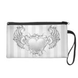 Elegant Angelic Crystal white heart bagettes bags