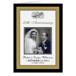 Elegant Anniversary Party Custom Card (gold)
