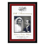 Elegant Anniversary Party Custom Invitation (red)