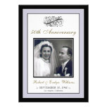 Elegant Anniversary Party Custom Invite (silver)
