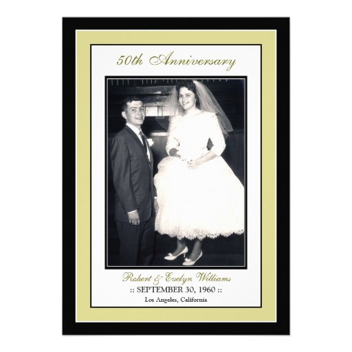Elegant Anniversary Party Invitation (champagne) (front side)