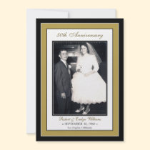 Elegant Anniversary Party Invitation (gold) invitations