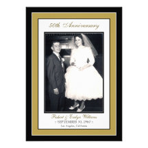 Elegant Anniversary Party Invitation (gold)