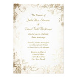 Elegant Antique Gold Vintage Wedding Invitation