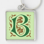 Elegant antique medieval letter B Keychain