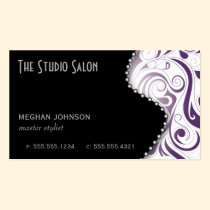 Elegant Appointment Business Card Purple business cards