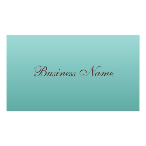 Elegant Aqua Business Card