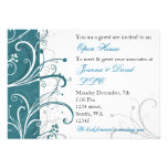 elegant aqua Corporate party Invitation invitations