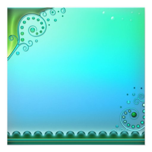 Elegant Aqua Pool Party Invitation
