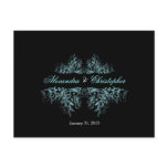 Elegant Aqua Swirls Save the Date Announcement