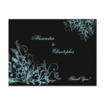 Elegant Aqua Swirls Thank You